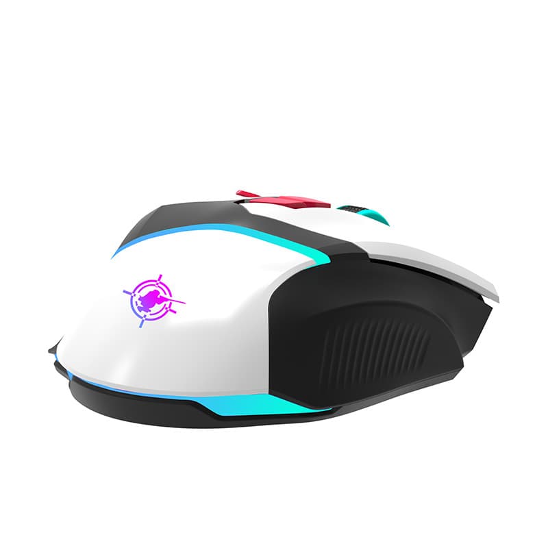 Pengbai GD02 Macro Programming Gaming Mecha Mouse Braided Cable RGB Glow 8-Button Customizable Rapid Fire Mechanical Mouse
