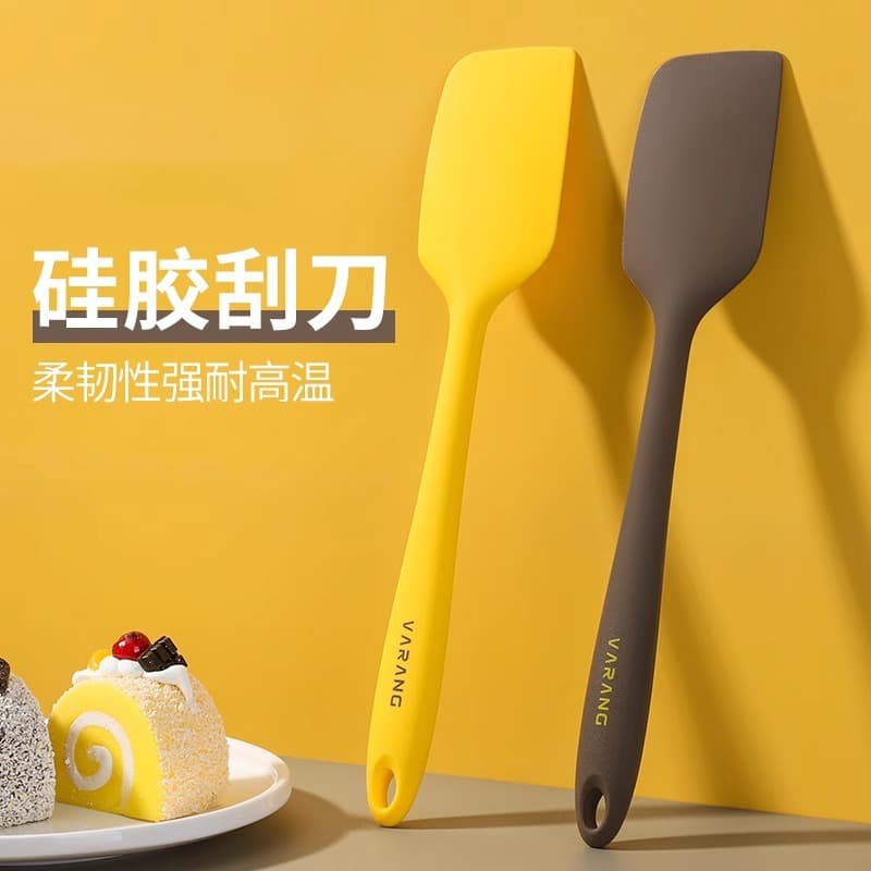 High Temperature Resistant Large One-Piece Silicone Cake Scraper, Household Cream Spatula Mixing Knife, Baking Tools