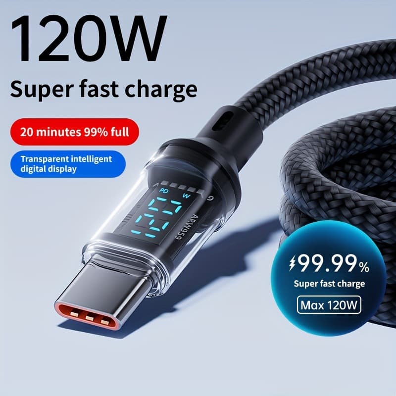 Ultrafast Charging Cable 120W USB Type C to Type C