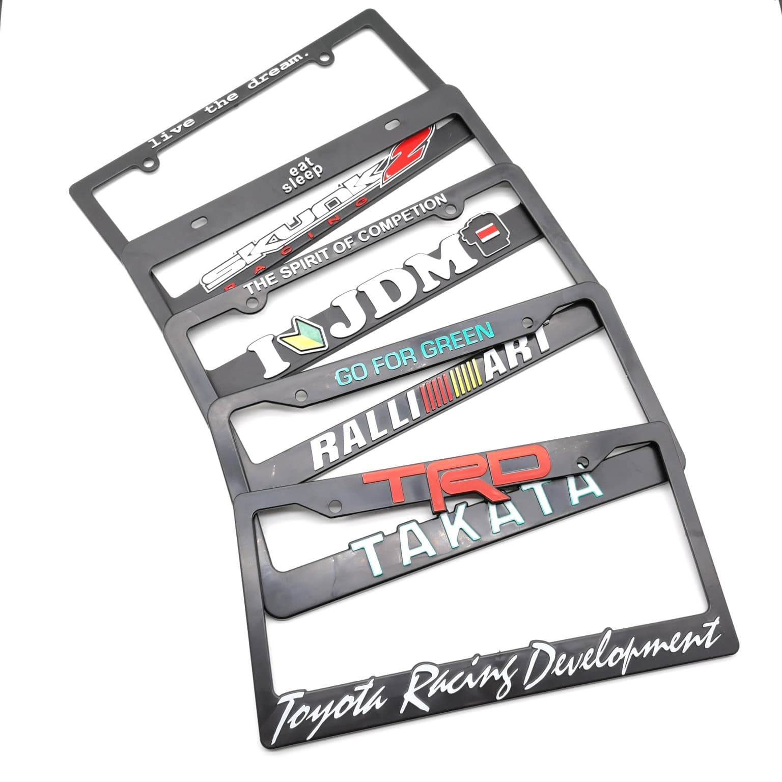 Cross-border E-commerce Hot Selling US Standard Car Modification Personalized License Plate Frame Plastic 3D Effect Decorative Plate Holder