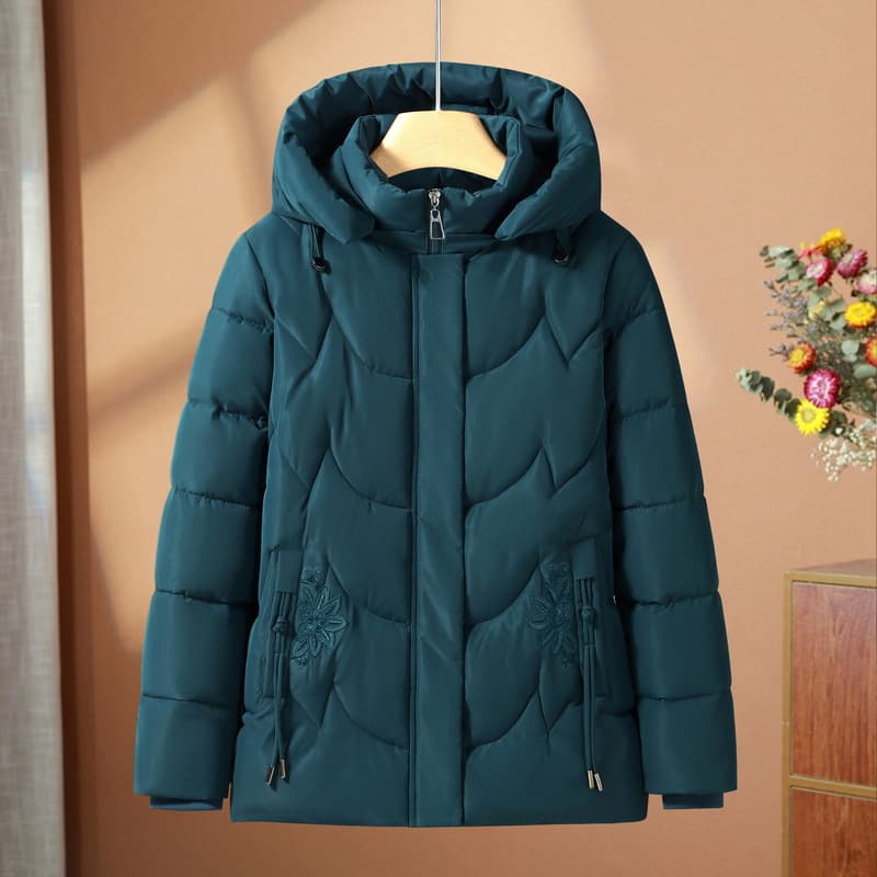Women's Winter Down Cotton Coat Mid-Length Padded Jacket Fashionable Plus Size for Middle-Aged and Elderly Ladies
