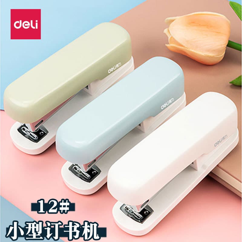 Deli stapler 12# small office supplies non-slip stapler learning stationery wholesale stapler