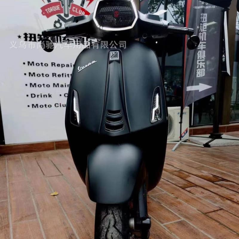 Vespa Motorcycle Sticker 3D Soft Rubber Decal Waterproof Badge Set for Body Modification