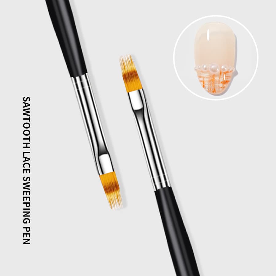 Gradual Blending Lace Brush Tool Factory Graffiti Dyeing Scissors Pen Nail Drawing Graffiti Coloring Brush Charzieg Brand