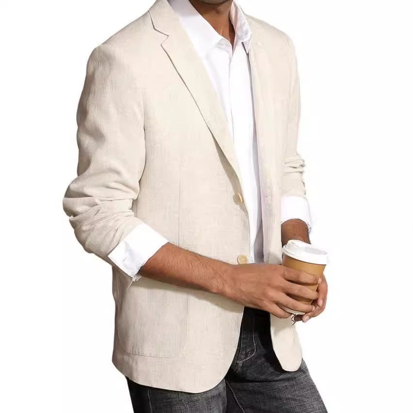 2024 foreign trade men's wear autumn top business casual print double-button suit jacket, men's suit big size British style