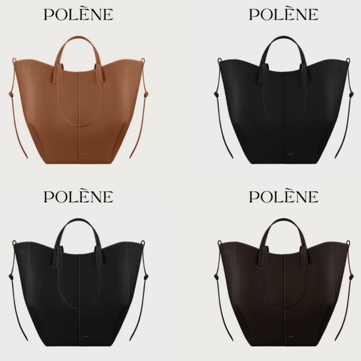 Cross-border new product polene wing bag polene shopping bag tote bag large capacity genuine leather women's bag