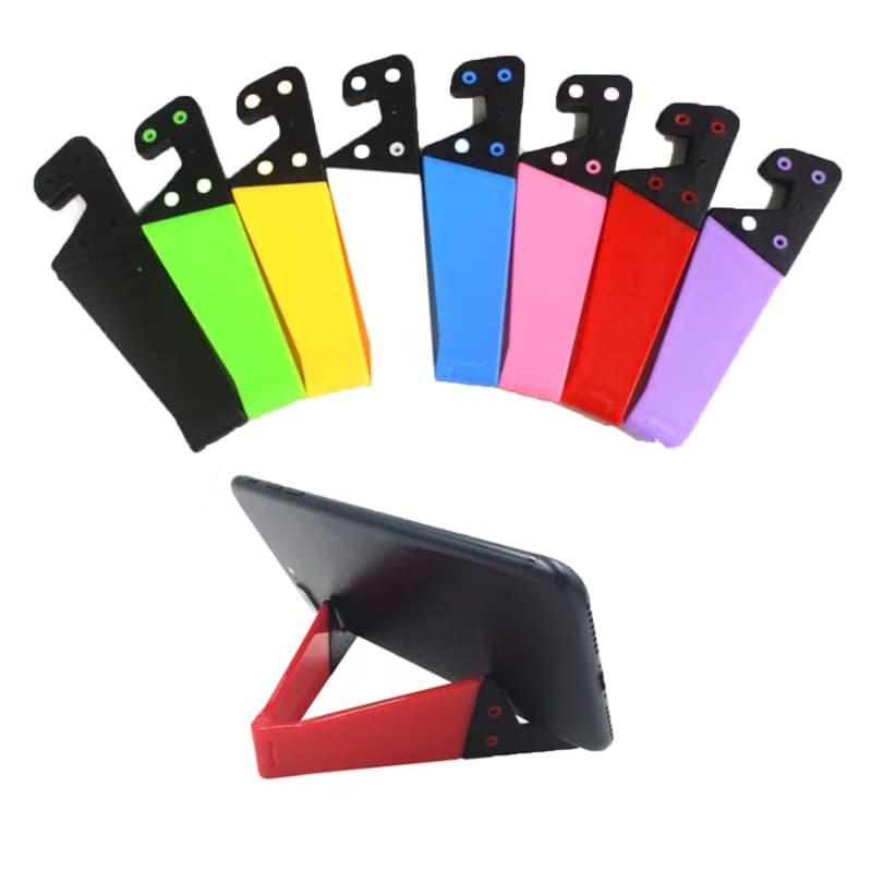 Desktop V-shaped Stand, Universal for Phones and Tablets, Export-ready Colors, Logo Printing, Foldable Gift V-shaped Bracket