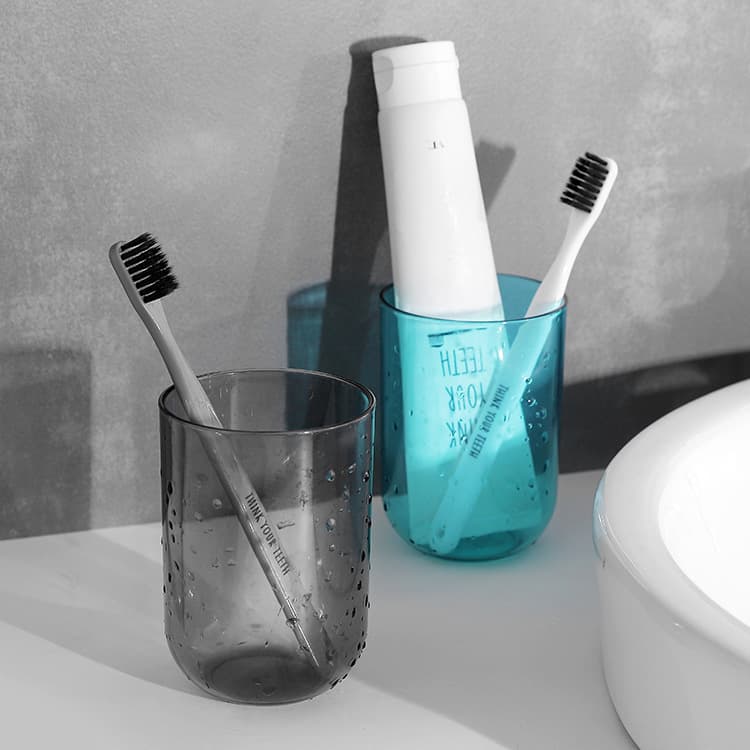 Transparent Mouthwash Cup Round Couple Toothbrush Children Washing Cup, Transparent Luxury Household Luxury Tooth Tool Cup Wholesale