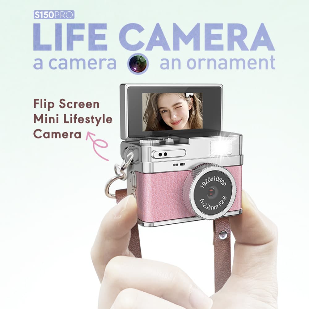 Retro Portable Mini Thumb HD Camera for Travel Kids Student Campus