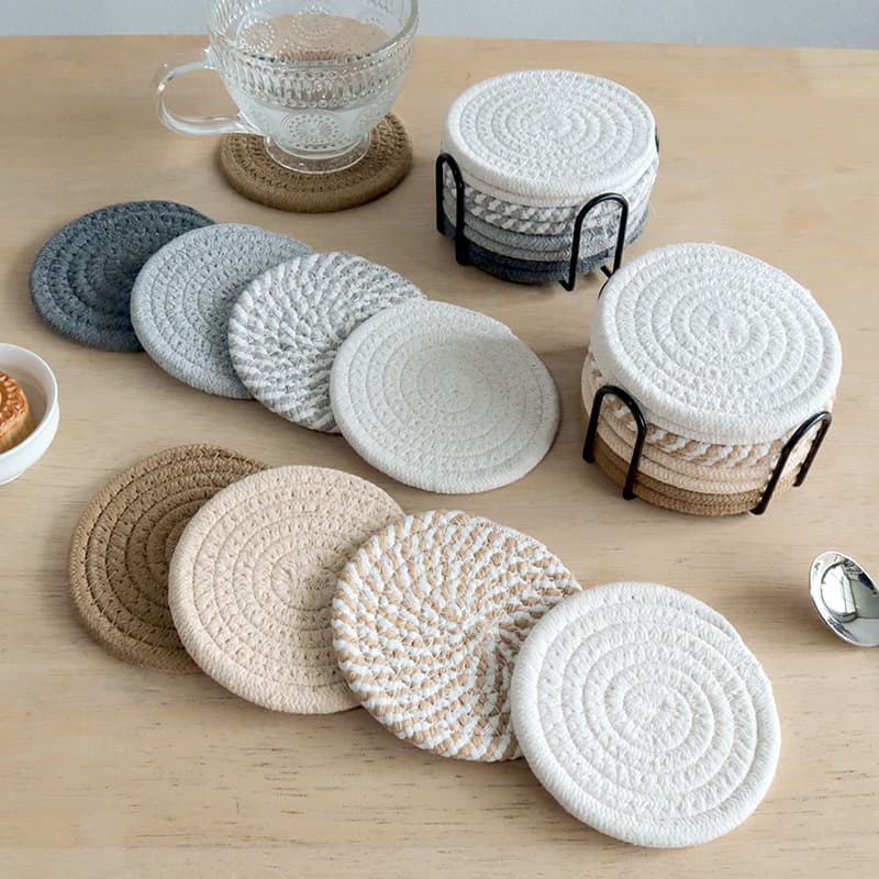Factory wholesale suit coasters Amazon suit cup holder heat insulation pad Mug coasters support for hair labeling