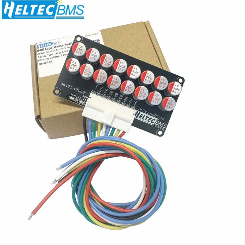 Heltecbms 3-4 Strings 6-8 Strings 3A Capacitive Active Balancing Board Ternary Lithium Iron Phosphate Battery Mold Shell