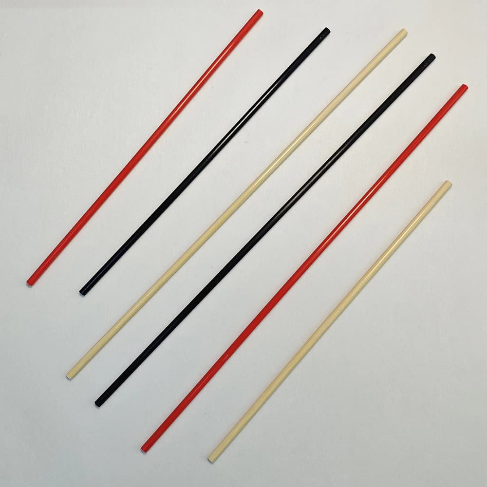 Round Fan Stick, Plastic Fan Rod, Palace Lantern Pole, 6mm Hard Bamboo-Imitating Red Stick, Hanfu Fan Handle, Black Stick