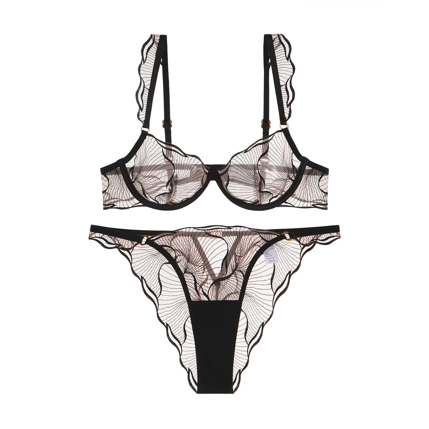 High-End European Style Bra and Panty Set, Sexy Brassiere, Pure Cotton, Ultra-Thin, Cross-Border Premium Quality