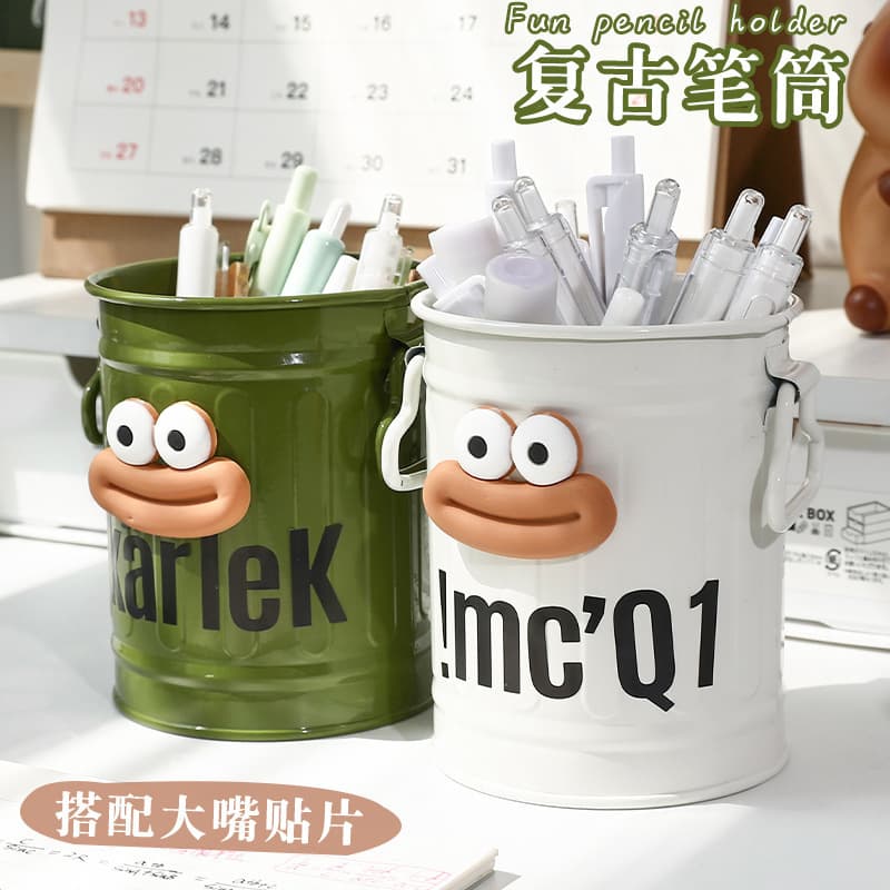 Novelty Pencil Holder Large Capacity Student Desktop Storage Box Girl Makeup Brush Organizer Office High-End Decoration