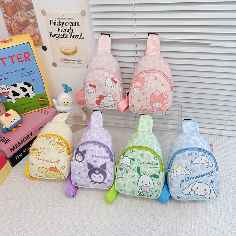 2024 New Lightweight Casual Chest Bag, Cute Cartoon Design, Mini Backpack for Boys and Girls, Suitable for Travel and Kindergarten Use