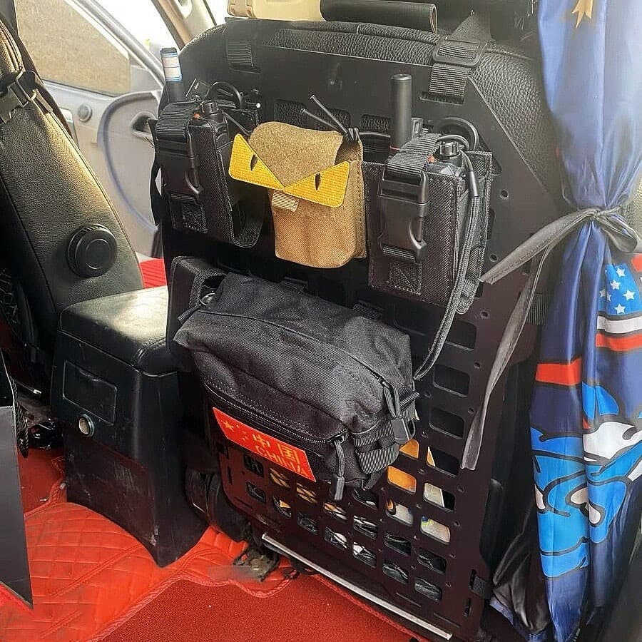 Factory direct sales ABS material car modification accessories seat tactical hanging board Molle tactical board sun visor hanging board