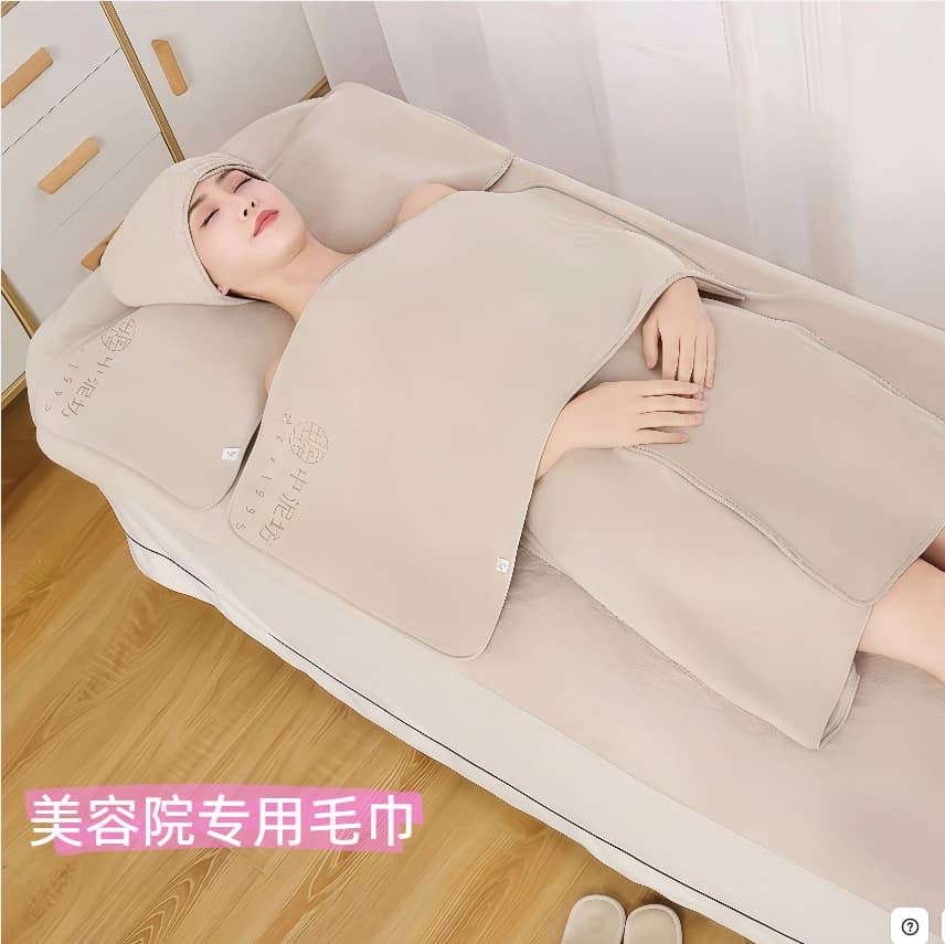 Beauty Headscarf, Moxibustion Blanket, Skin Management Bed Towel, Logo Beauty Salon Towel, Facial Cleansing Salon Special Towel