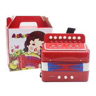 Cross-border Mini 7-Key 2-Bass Children's Accordion Beginner Small Toy Musical Instrument Christmas Gift Accordion