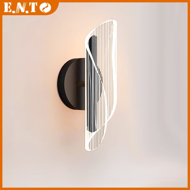 Cross-border rolling leaf wall lamp minimalist acrylic LED living room bedside aisle atmosphere wall lamp