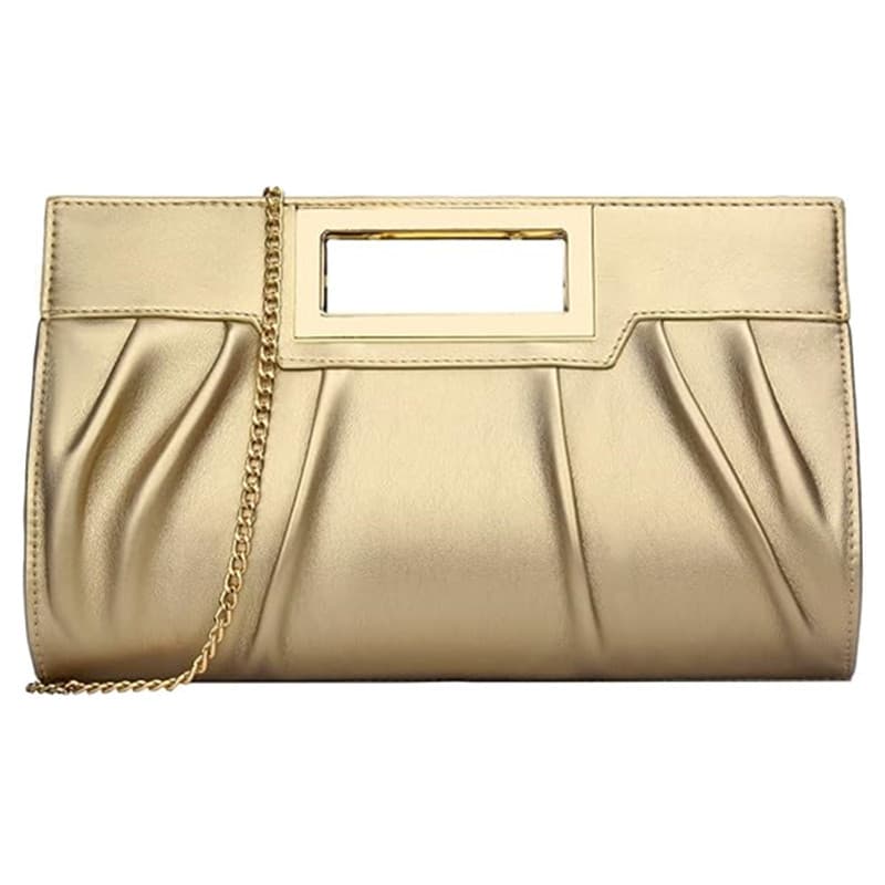 European and American large capacity clutch bag, fashion pleated ladies banquet bag, prom formal bag, evening bag, chain shoulder bag