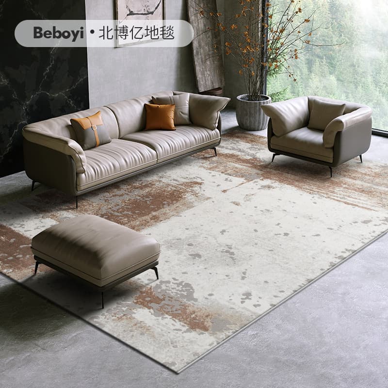 Turkish imported Italian light luxury living room coffee table blanket beige carpet modern simple bedroom bedside bedside blanket