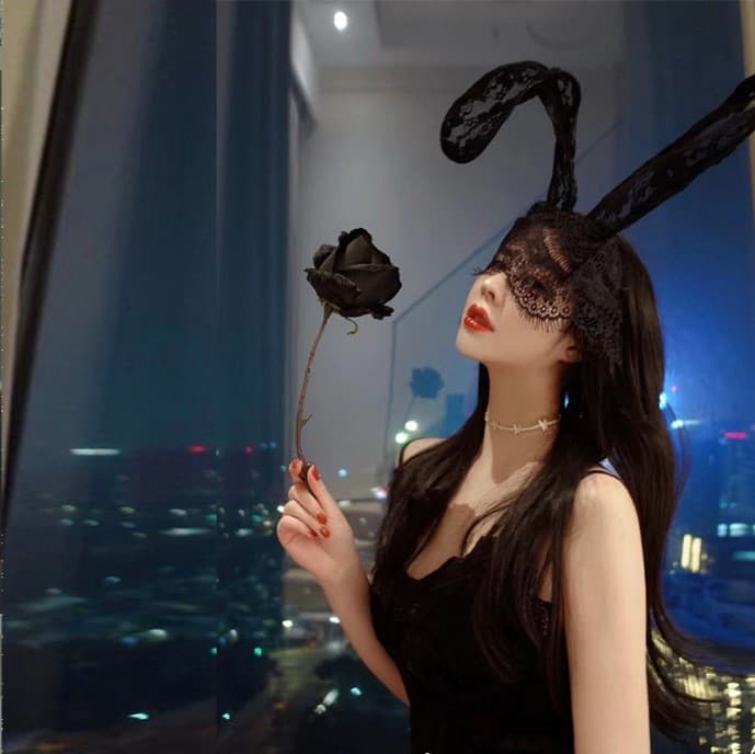 Factory Direct Plus Size Lingerie Bunny Girl Role Play Sexy See-Through Strappy Snap Crotch Bodysuit