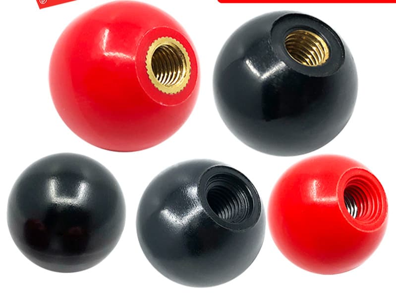 Bakelite Handle Ball Plastic Round Ball Control Lever Ball Knob Red Copper Core Black Iron Core M6*810