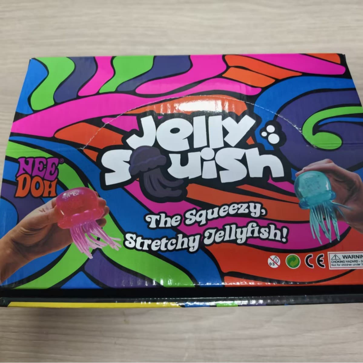 Decompression toy display box set, single small box + full box large box, suitable for jellyfish pinch fun, ready for wholesale