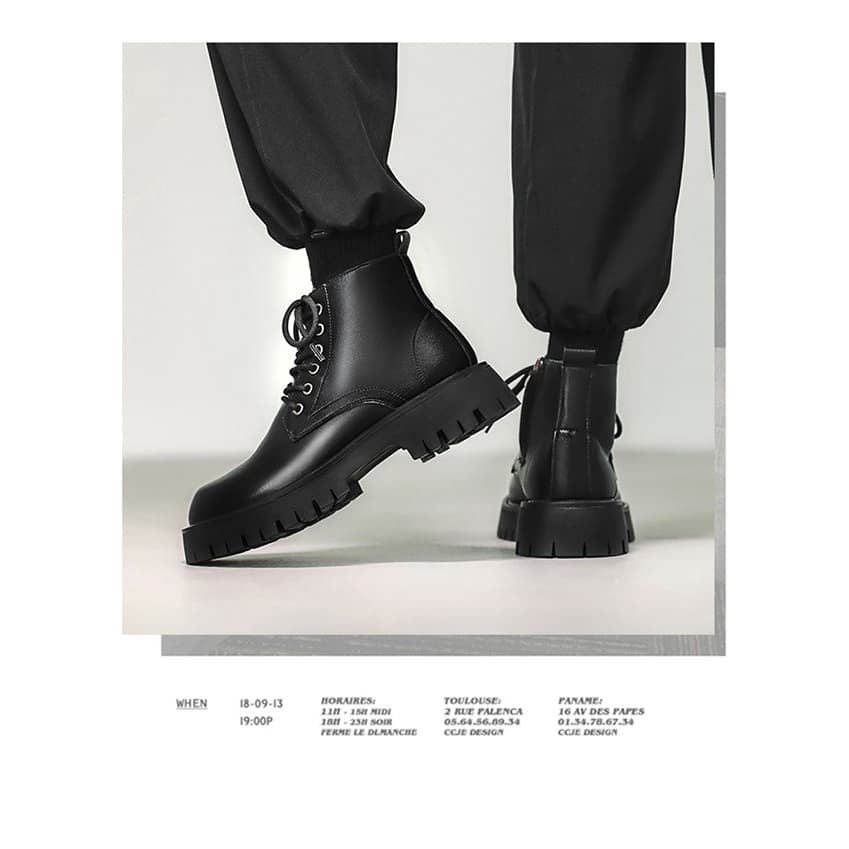 Martin Boots Men's Shoes British Style Spring/Summer Men's Shoes Chelsea Low/Mid/High-Top Leather Shoes Couples Shoes