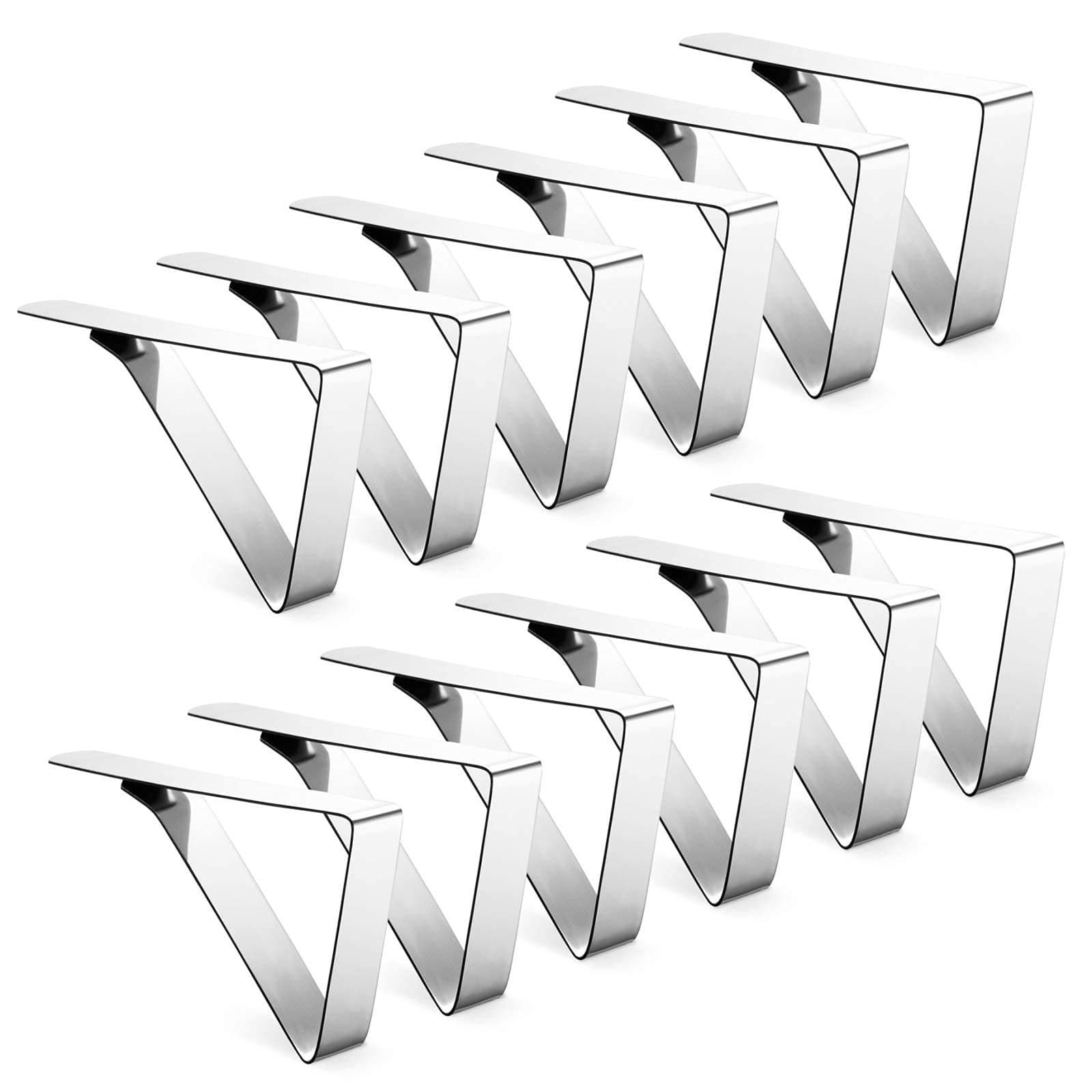 Tablecloth Clips Stainless Steel Table Cover Clips for Restaurant Picnic Wedding Graduation Party Outdoor