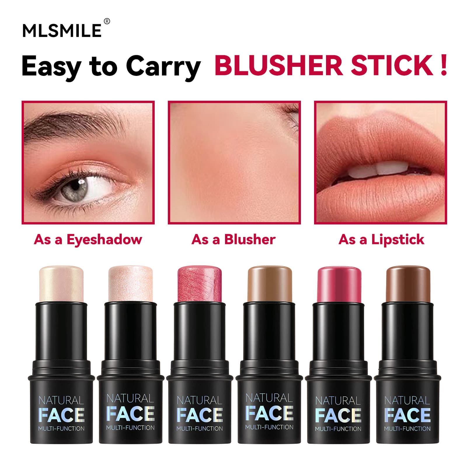Cross-border MLSMILE Best-selling Contour Cream, Nose Shadow Highlighter Stick, Contour Shadow 3D Brightening Under-eye Base Face Primer
