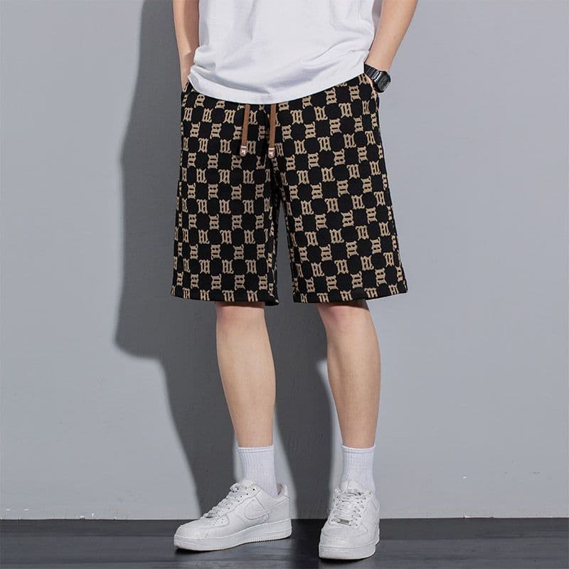 Shorts for boys 2025 new summer style cool quick-drying sports large pants ice silk thin fashion printed medium pants