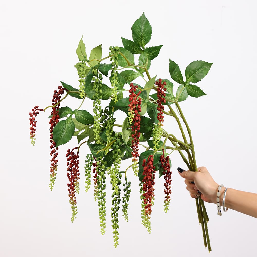 Simulated plant hanging Shanglu Guoshan radish and fruit vine flower arrangement and materials floral green plant wall hanging window display landscaping decoration