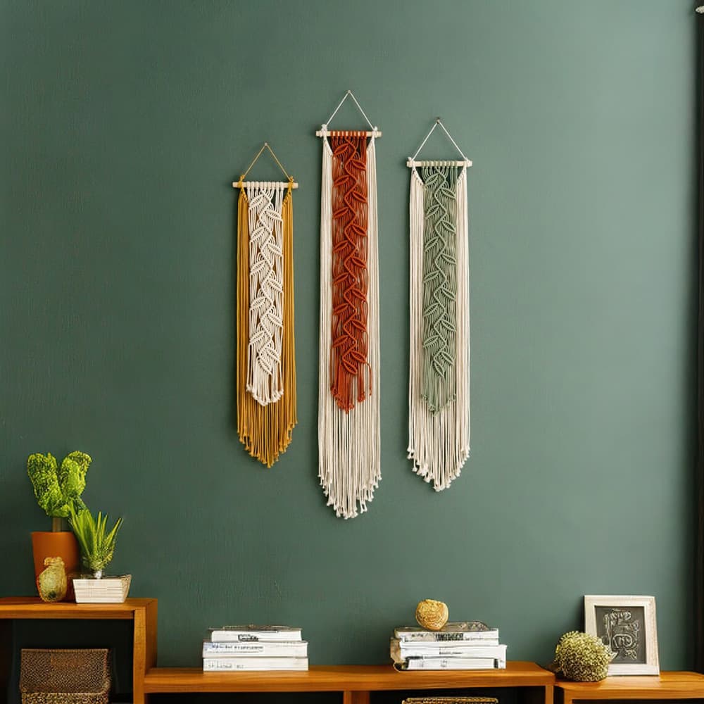 Nordic Leaf Background Wall Decoration Bohemian Handwoven Tapestry Ins Home Wall Hanging Export Supply