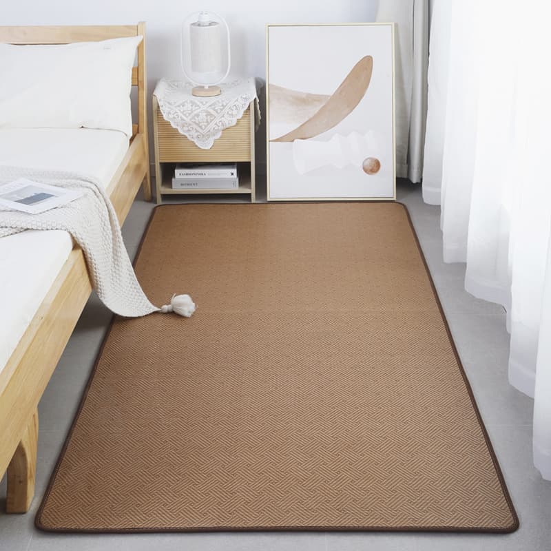 Japanese-Style Woven Rattan Mat Carpet Wholesale Summer Floor Mat Bedside Tatami Mat for Home Use Weaving