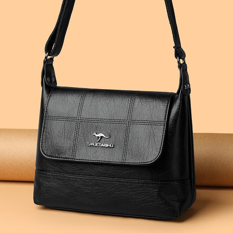 Cross-border Hot-Selling Soft Leather Texture Small Square Bag for Women 2026 New Style Elegant Middle-Aged Mom Bag Shoulder Crossbody Bag