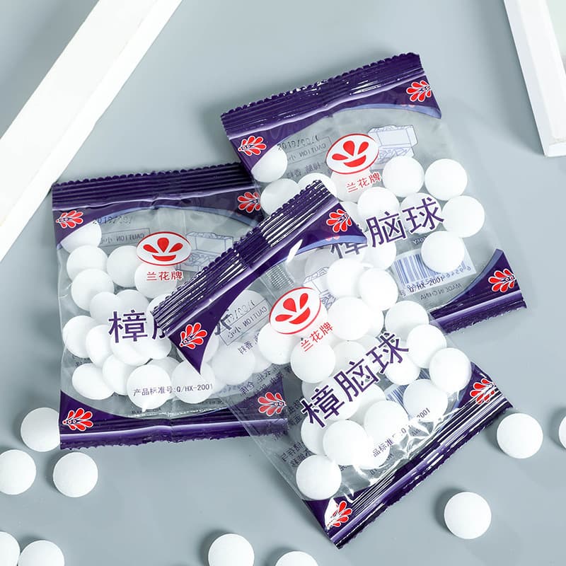 Camphor balls for wardrobe, mothproof, mildew-resistant, aromatic, moisture-proof, anti-moth, rodent-repellent, hygiene balls, insect repellent, cockroach deterrent, wholesale camphor pills.