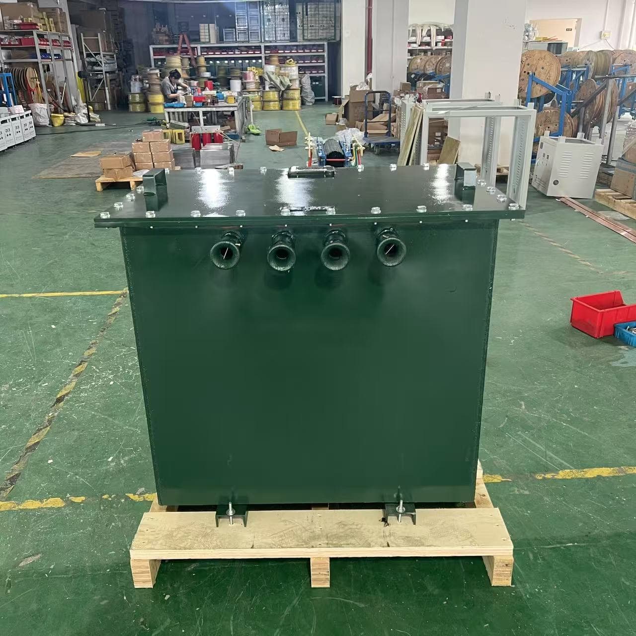 Three-phase mining explosion-proof KKSG100K underground tunnel lighting transformer, 1140V/1000V to 380V, with certificate.