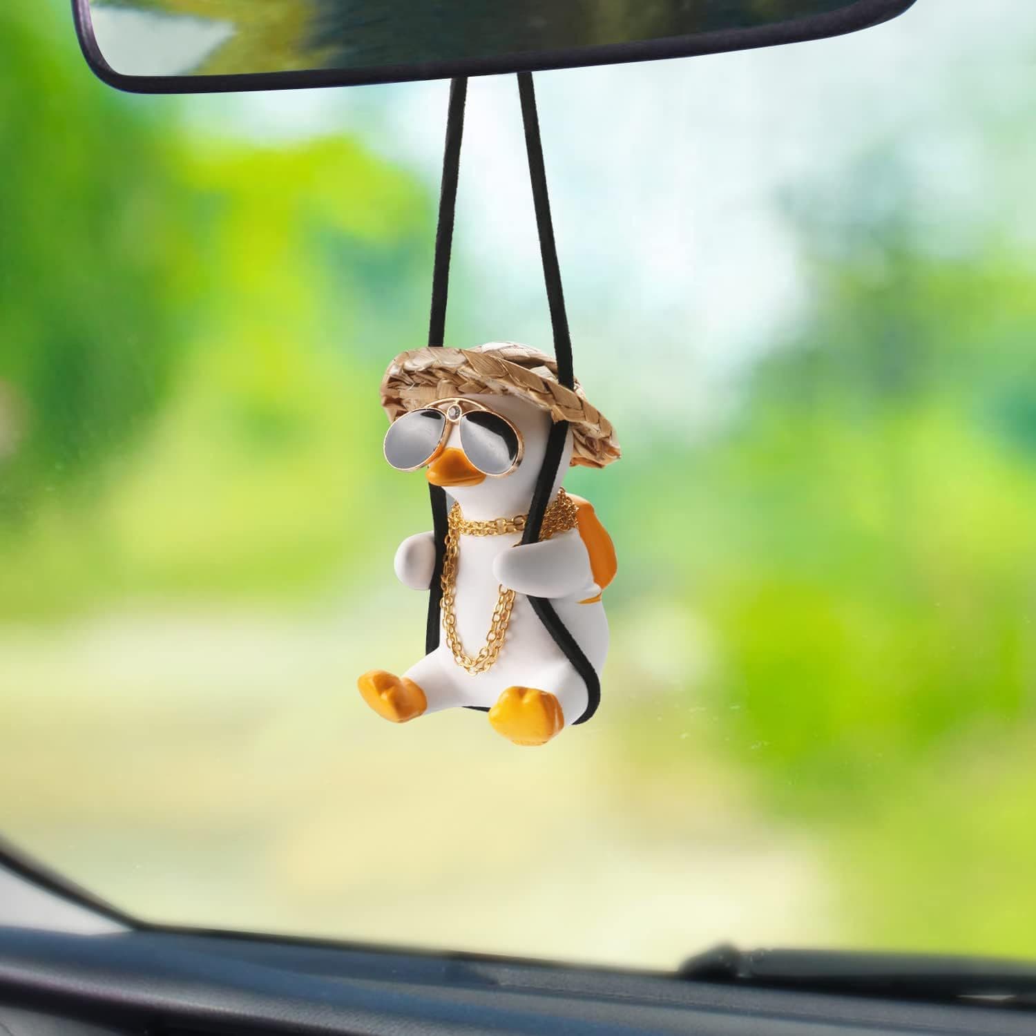 Swing Duck Car Hanging Ornament Car Interior Decoration Car Accessory Essential Car Hanging Decor