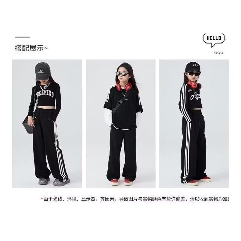 Kids Side Stripe Sweatpants Versatile Trousers Boys Spring Autumn Sports Pants Trendy Children's Clothing Knit Pants for Older Boys
