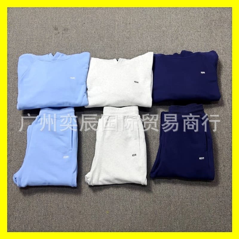 6PM Drill American Street Hip-Hop Fleece-Lined Pullover Hoodie and Long Sweatpants Men's Trendy Sport Set Jacket