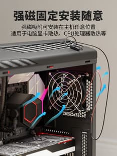 Computer CPU Cooling Fan Magnetic Silent 5V USB Fan Heatsink with Switch Magnetic Base for PC Case