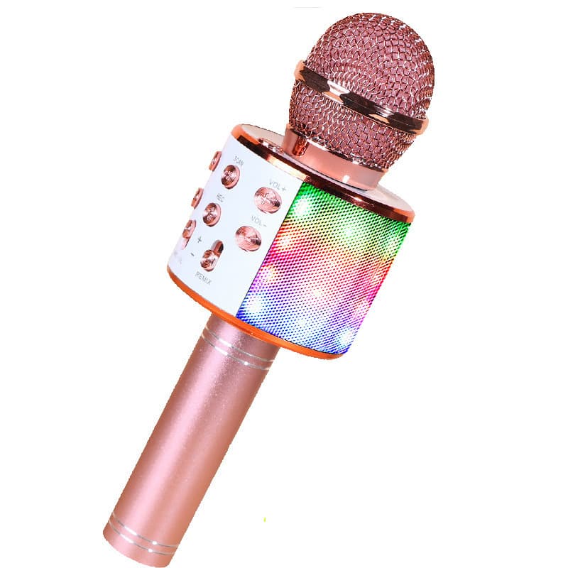 WS-858L Wireless Bluetooth Phone Microphone with Light, a karaoke speaker for mobile phones and speakers.