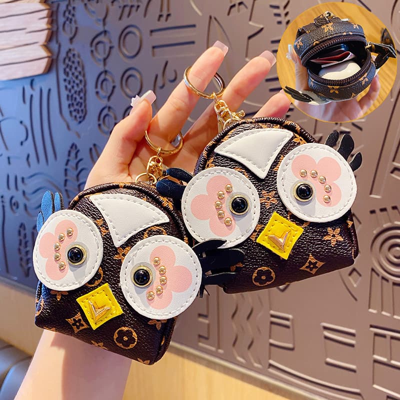 Korean version of Internet celebrity LVs small wallet cute girl heart owl mini small schoolbag style student key coin purse