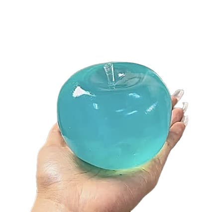 Xiaohongshu Style Blue Crystal Big Apple Ultra-Thin Skin Moldable Vaseline Creamy Handmade Squishy Ball