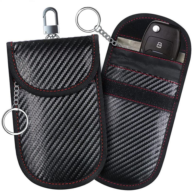 Factory Stock Phone Signal Blocking Bag Car Key Anti-Magnetic Anti-Skimming RFID Electromagnetic Shielding Storage Pouch