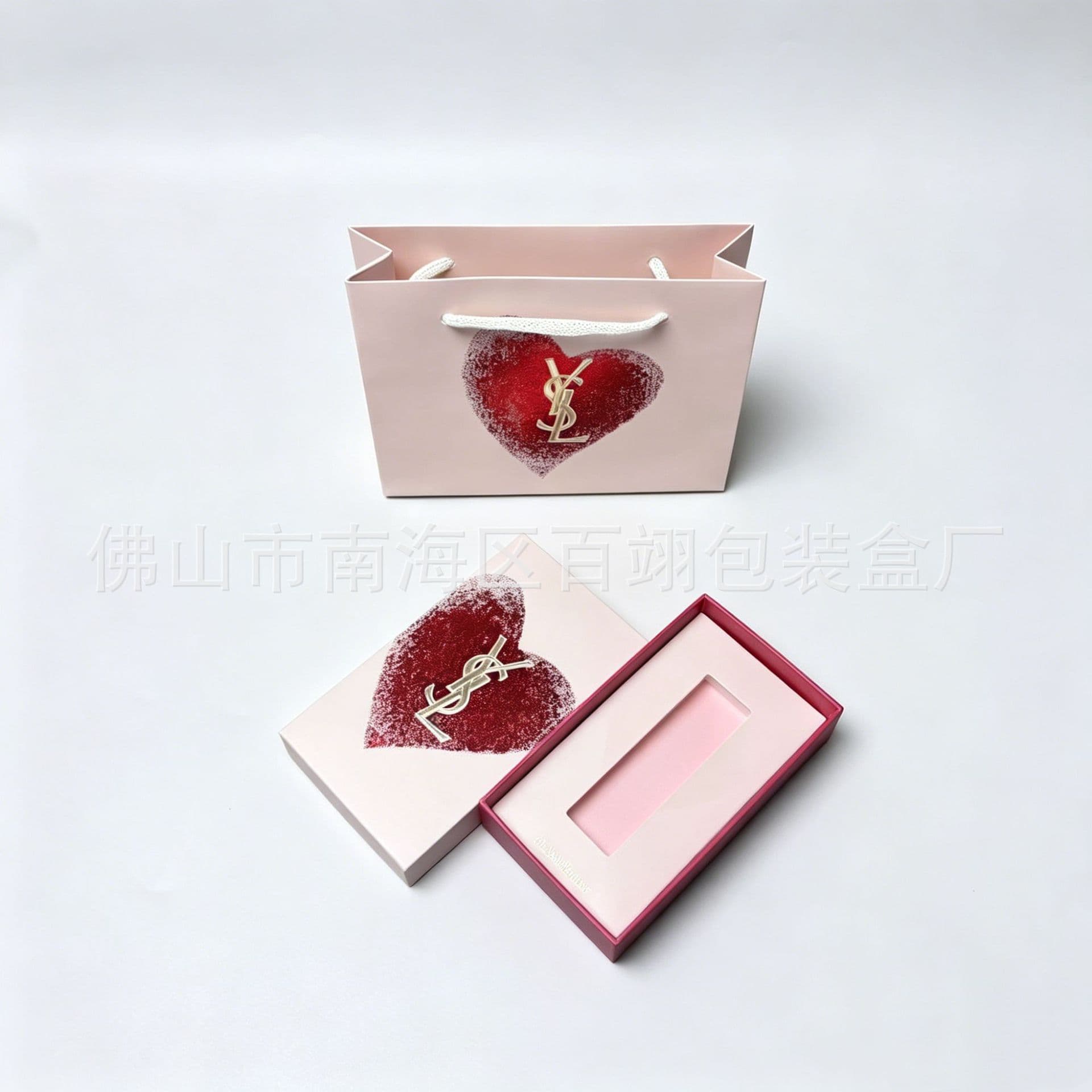 New Y Star Gift Box for Valentine's Day Lipstick and Cushion Foundation Empty Gift Box, Small Gold Bar Cushion Gift Box, Gift Box and Bag