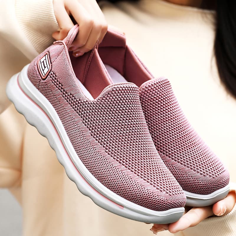 Women's Shoes Autumn Comfortable Breathable Middle-Aged Slip-On Sports Shoes Soft Sole Non-Tiring Casual Walking Shoes Drop Shipping