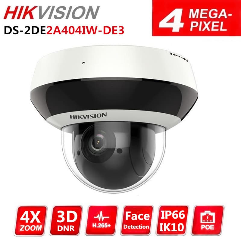 Hikvision English IP PTZ Camera H.265+ 4MP 2DE2A404IW-DE3/W
