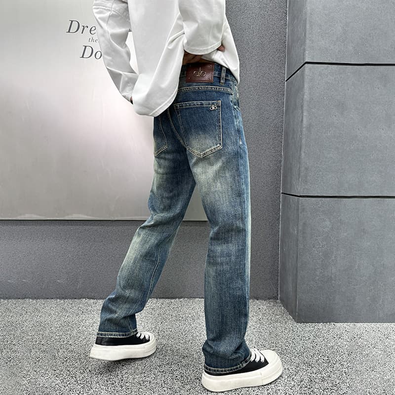 2025 Fall/Winter New Black High-End Jeans for Men, Autumn Loose Versatile Straight Leg Casual Long Pants